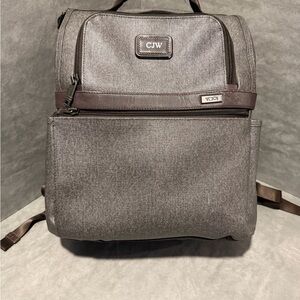 TUMI Charcoal and Brown Men's Backpack